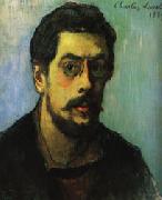 Charles Laval self-Portrait oil